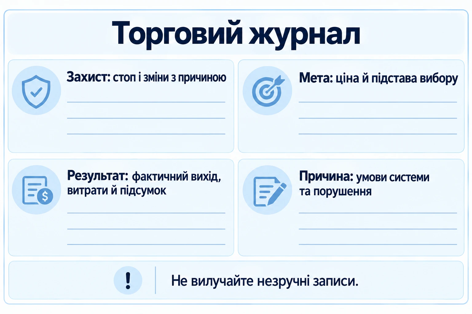 Як вести й перевіряти торговий журнал