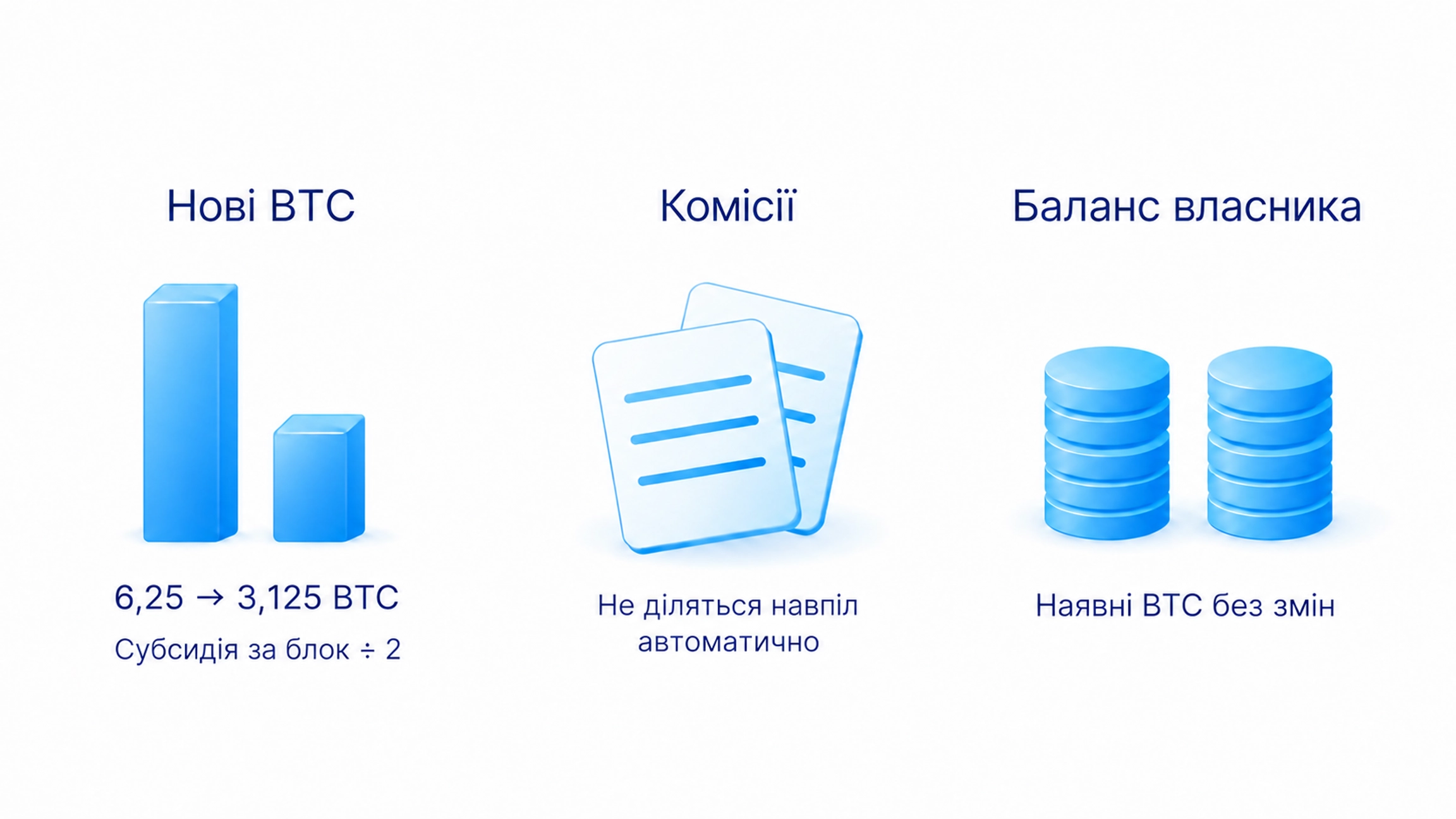 Халвінг скорочує субсидію блока, але не ділить навпіл комісії та баланс власника